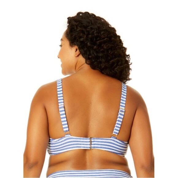 Womens Tie Front Top,Cutout Bottoms 2-Piece Bikini Swimsuit Bathing Suit Size 3X - Picture 6 of 10